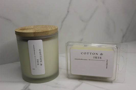Cotton & Iris Candle & Wax Cubes.