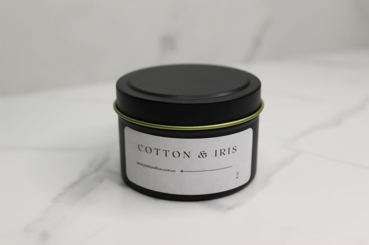 Cotton & Iris Candle. 4oz.